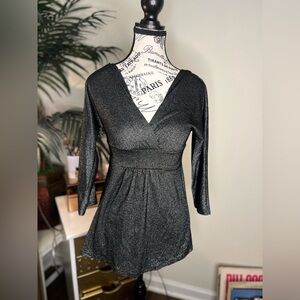 Express Metallic Wrap Shirt - Size Small